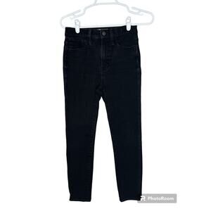 Madewell Roadtripper Pull-on Jeggings High Rise Black Frost Skinny Jeans Size 24